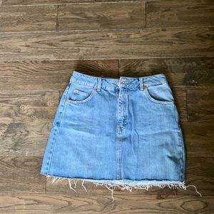 Top shop high waisted moto denim skirt